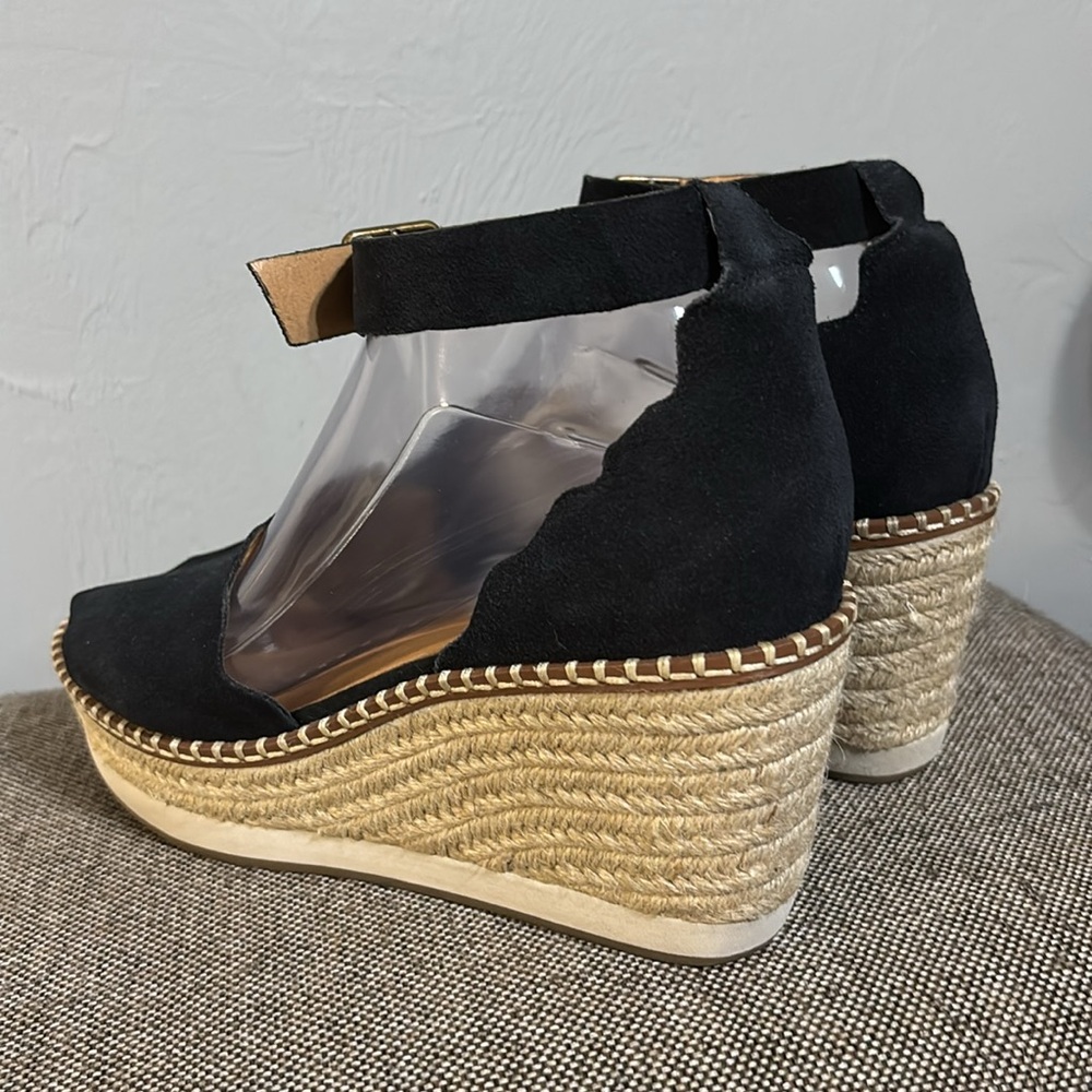 Crown Vintage black strappy wedges, size 9M. - Picture 5 of 16